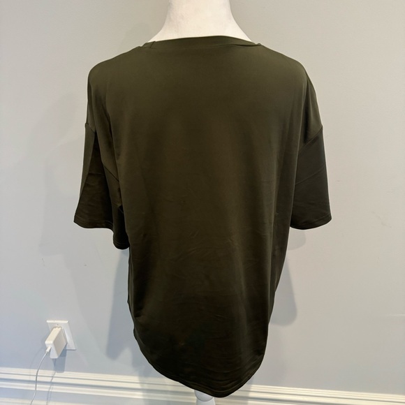 White Fox Olive Green Comfy Oversized Tee - Picture 3 of 4